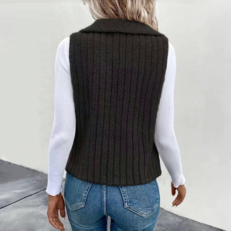 Enfärgad Avslappnad Cardigan