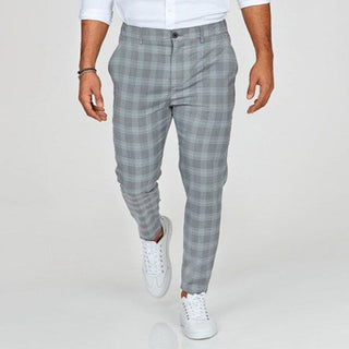 Von | Elegante Herren Slim Fit Hose im Karomuster